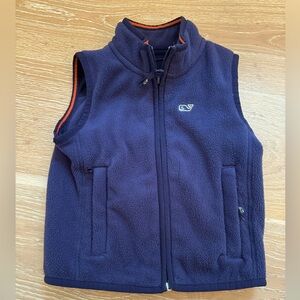 Boys Vineyard Vines 2T fleece vest Navy